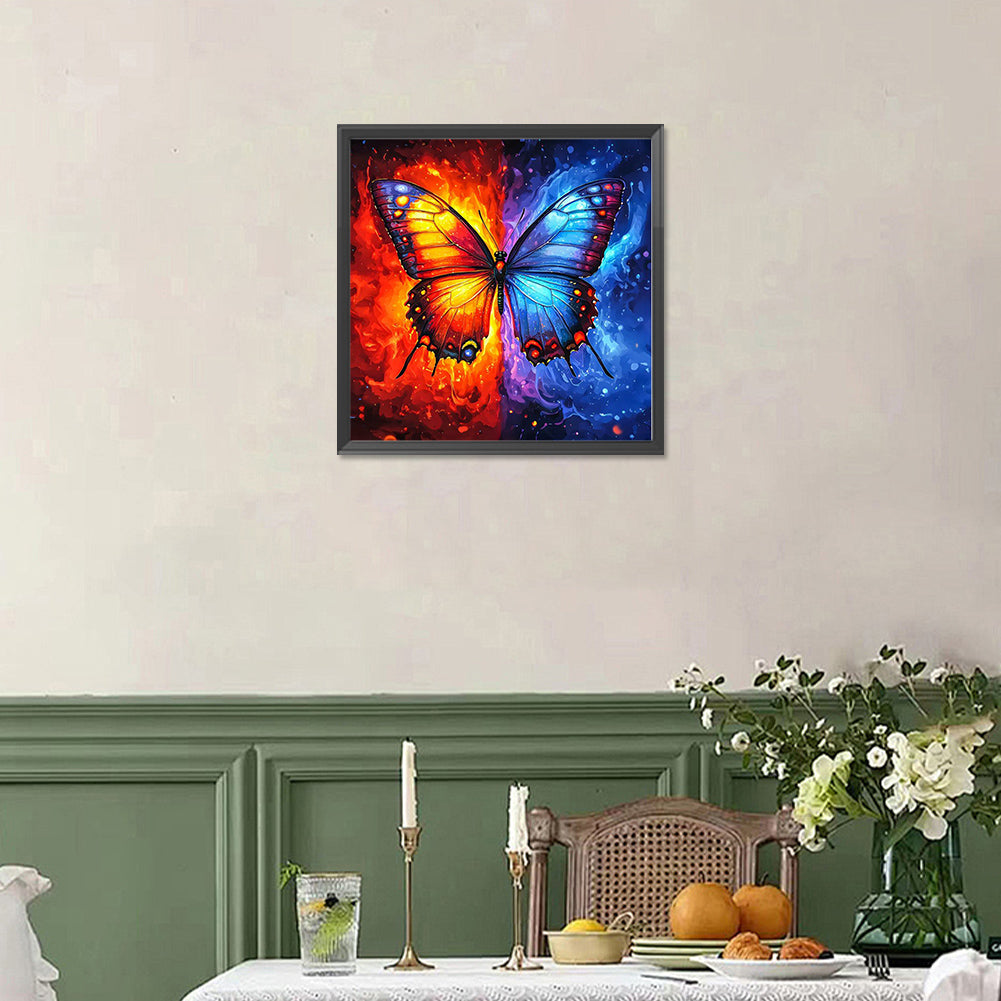 Ice And Fire Butterfly - Full Square Drill Diamond Painting 40*40CM