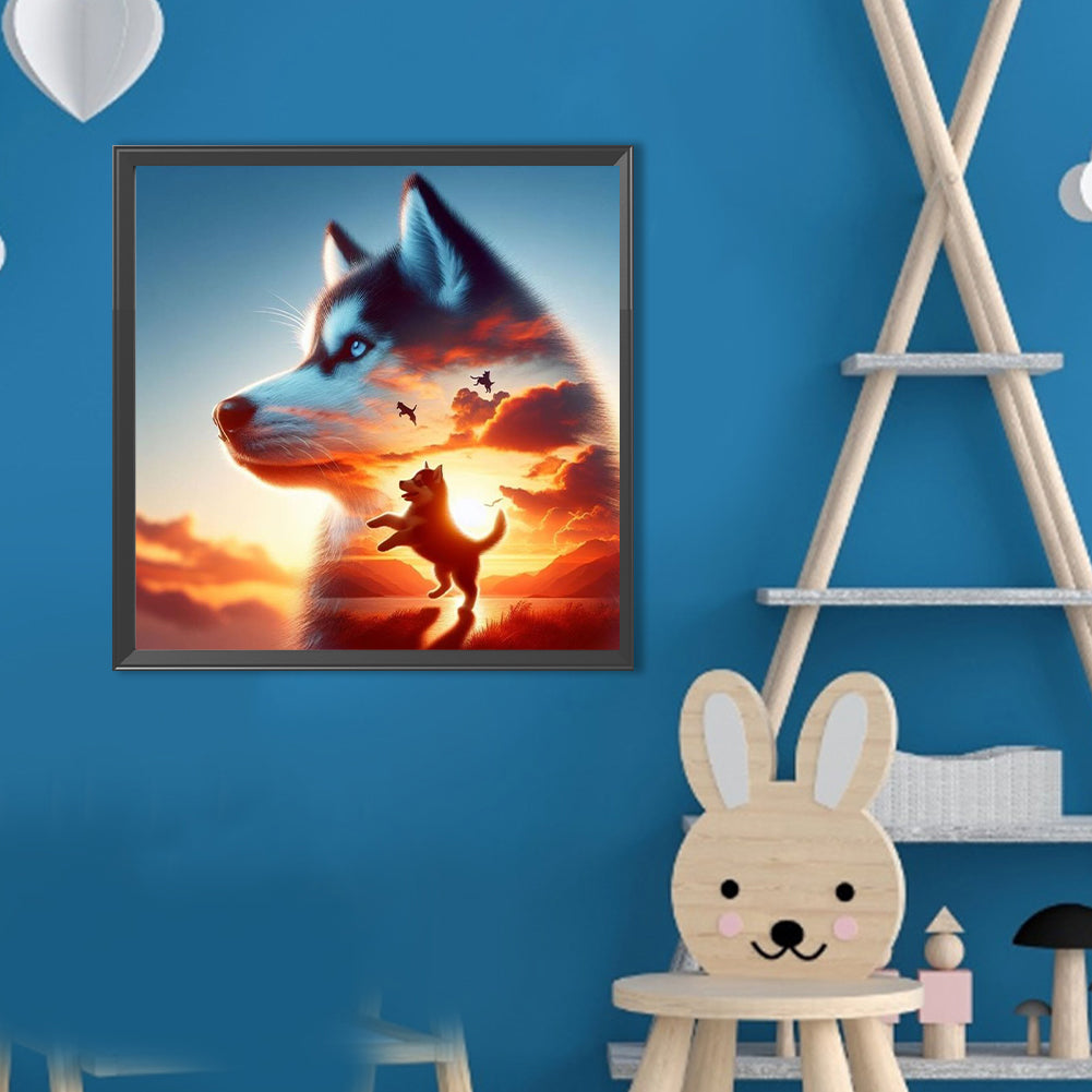 Dog - Full Round Drill Diamond Painting 40*40CM