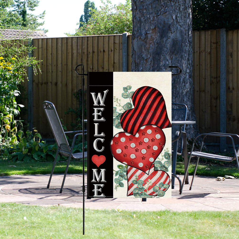 Spring Tulip 5D DIY Diamond Outdoor Flags Double Sided Diamond Art Vertical Flag