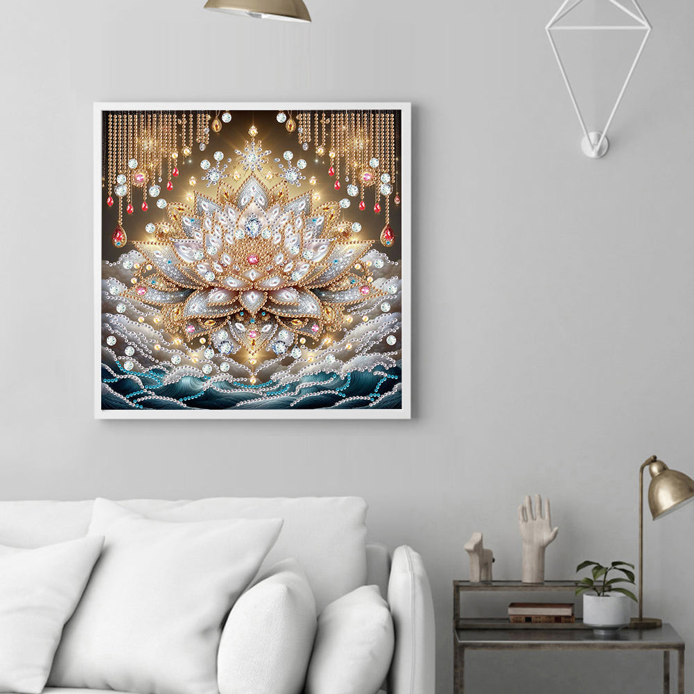 Lotus - Special Shaped Drill Diamond Painting 30*30CM