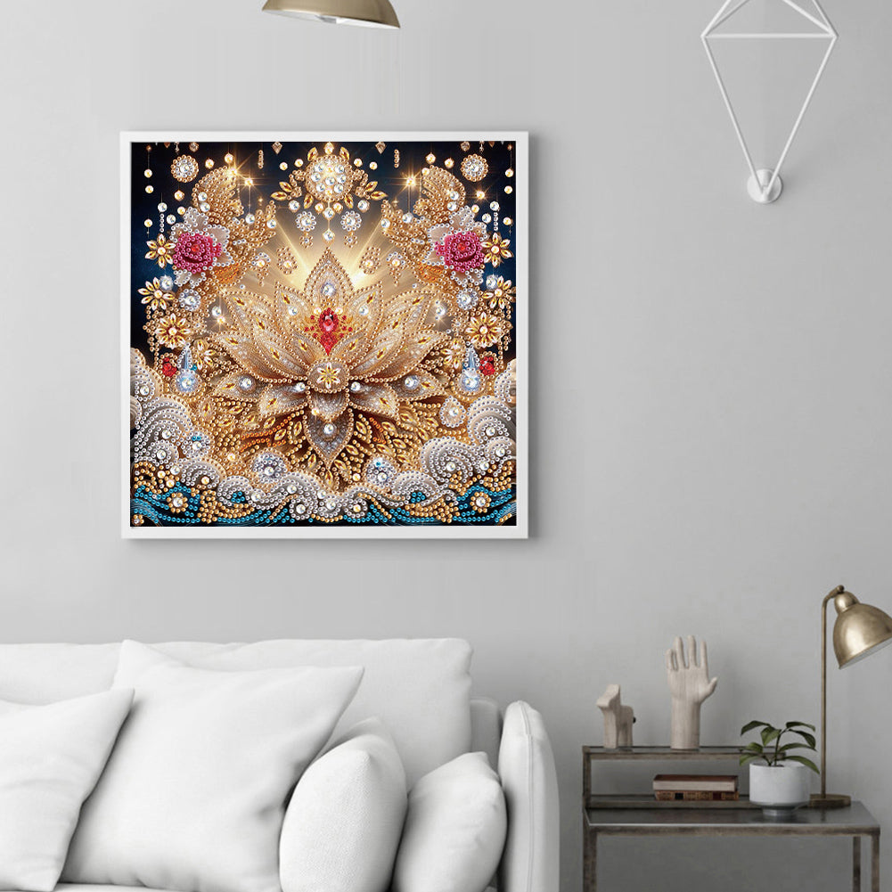 Lotus - Special Shaped Drill Diamond Painting 30*30CM