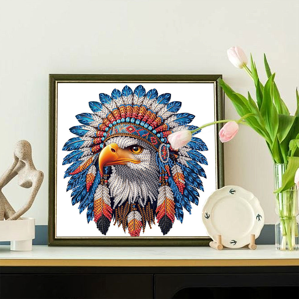 Indian Eagle - Special Shaped Drill Diamond Painting 30*30CM