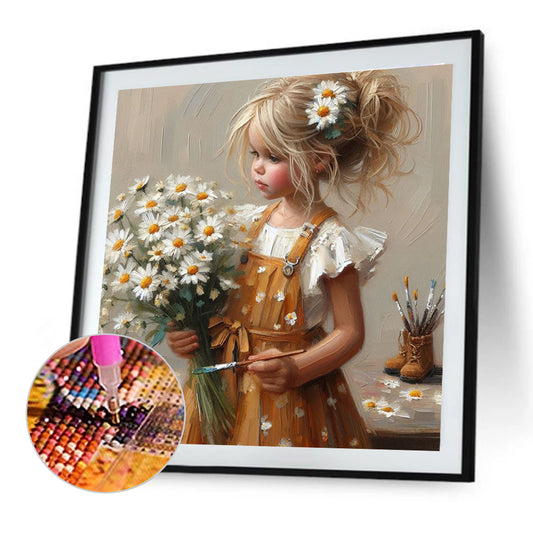 Cute Girl - Full Round Drill Diamond Painting 40*40CM
