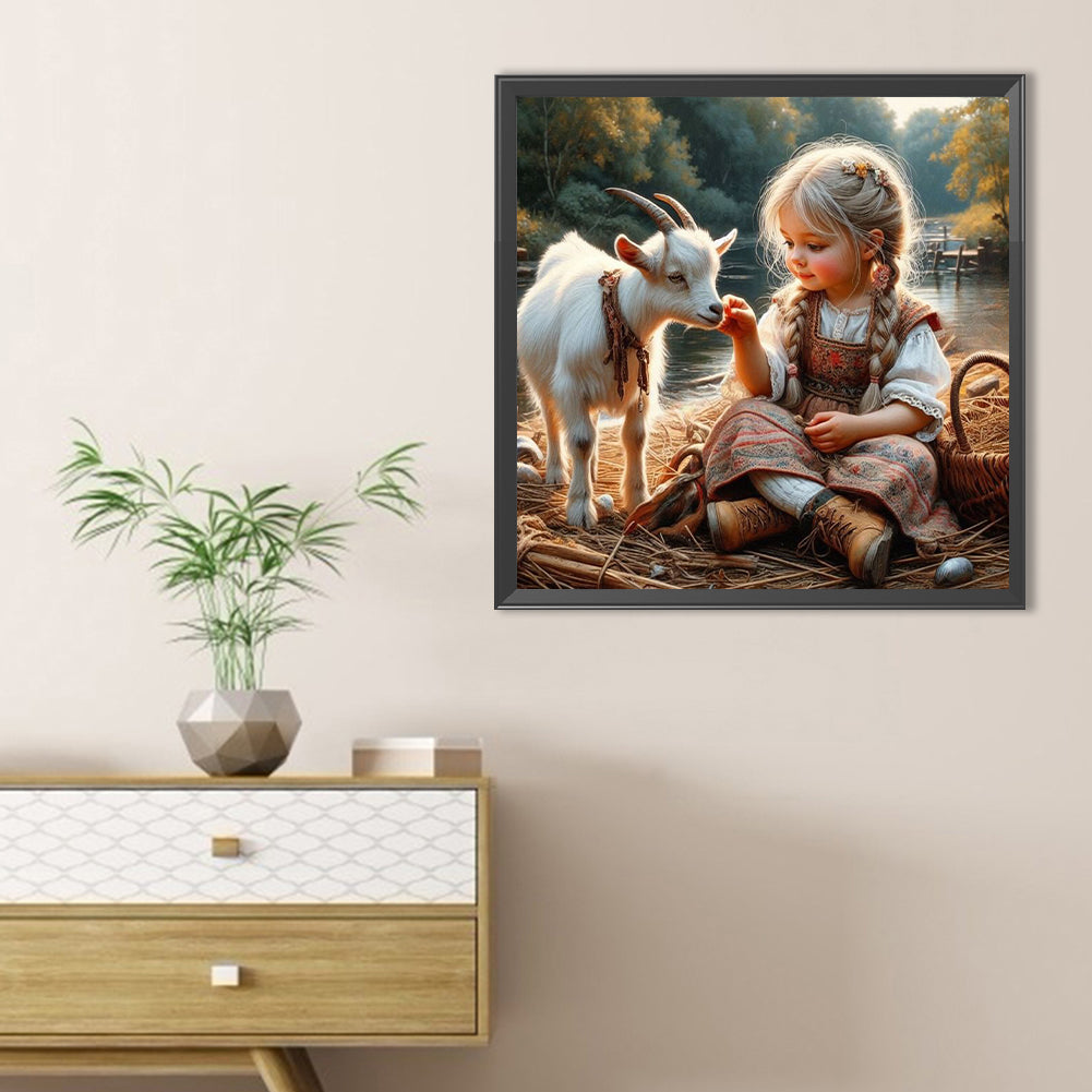 Cute Girl - Full Round Drill Diamond Painting 40*40CM