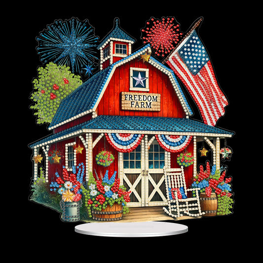Independence Day Diamond Painting Tabletop Ornaments Kit Patriotic Centerpieces