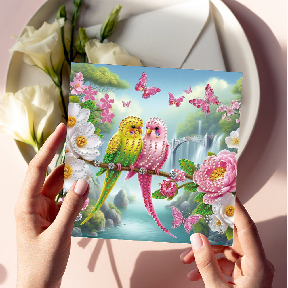 6pcs Diamond Painting Greeting Cards DIY Handmade Diamond Art Cards for Adults