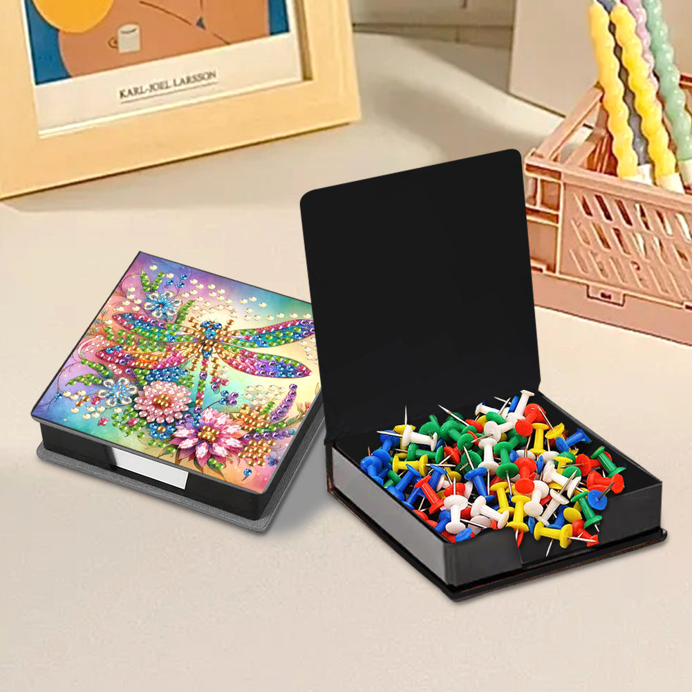 Animals Diamond Painting Notecard Box Gem Art Sticky Note Holder for Home Office