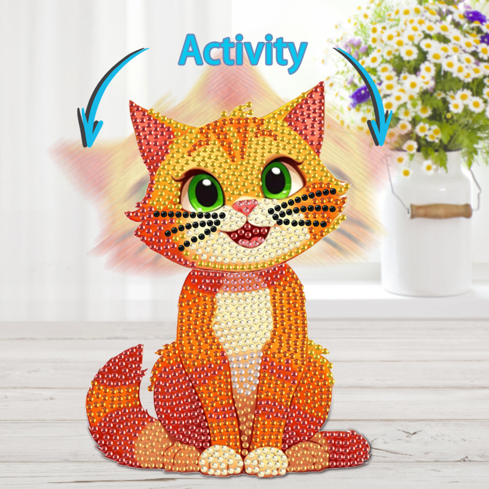 Acrylic Shaking Head Animal Desktop Diamond Art Kits Cat Dog Bedroom Table Decor
