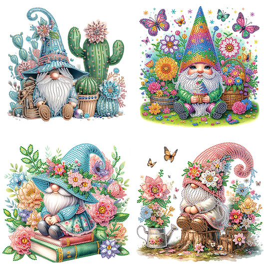 4 Pcs Gnome - Special Shaped Drill Diamond Painting 30*30CM