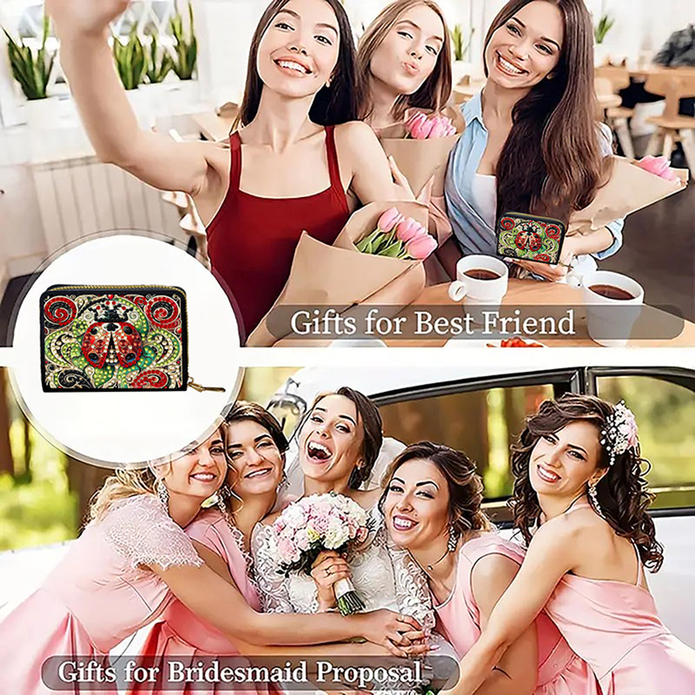 Diamond Painting Card Holder Coin Purse Diamond Art Wallet Pouch Gifts for Women