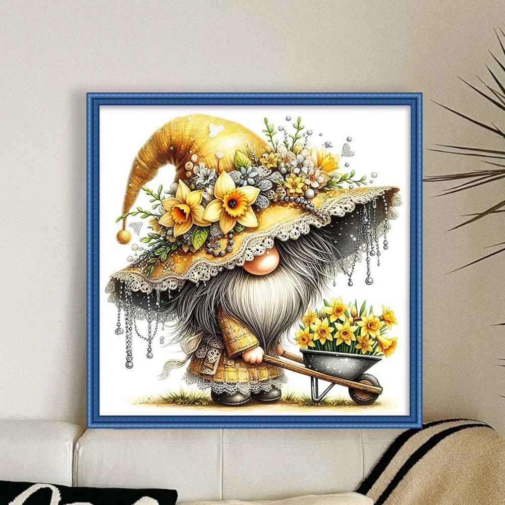 Flower Gnomes - 11CT Stamped Cross Stitch 40*40CM