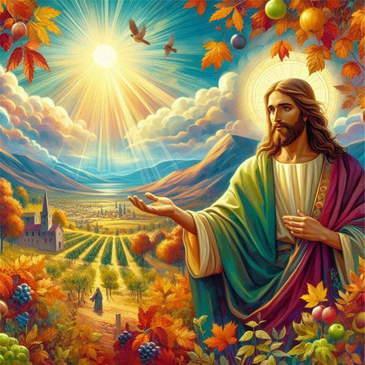 Jesus - 11CT Stamped Cross Stitch 45*45CM