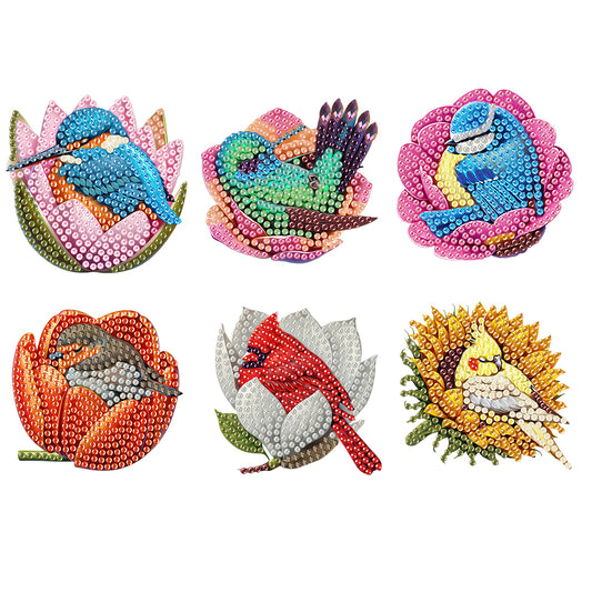 6Pcs Diamond Painting Refrigerator Magnets Diamond Art Kits for Adults Beginners
