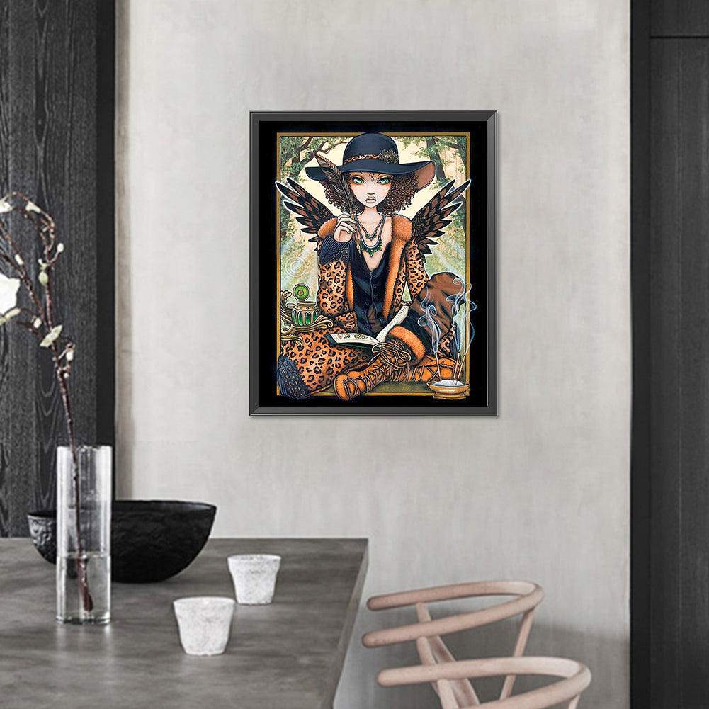 Spiritual Girl - Full AB Round Drill Diamond Painting 40*50CM