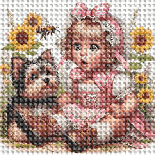 Cute Child - Full Round Drill Diamond Painting 40*40CM