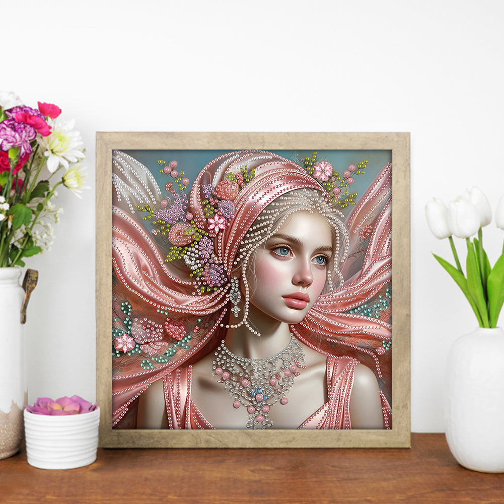 Lady Beauty - Special Shaped Drill Diamond Painting 30*30CM