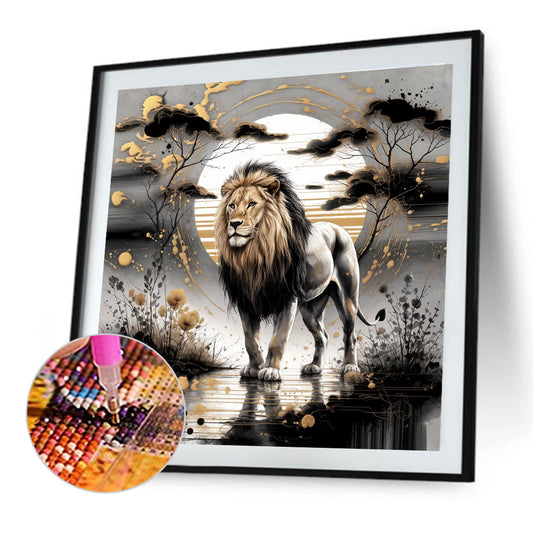 Lion - Full Round Drill Diamond Painting 40*40CM
