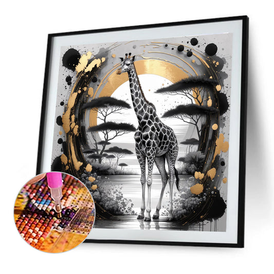 Giraffe - Full Round Drill Diamond Painting 40*40CM