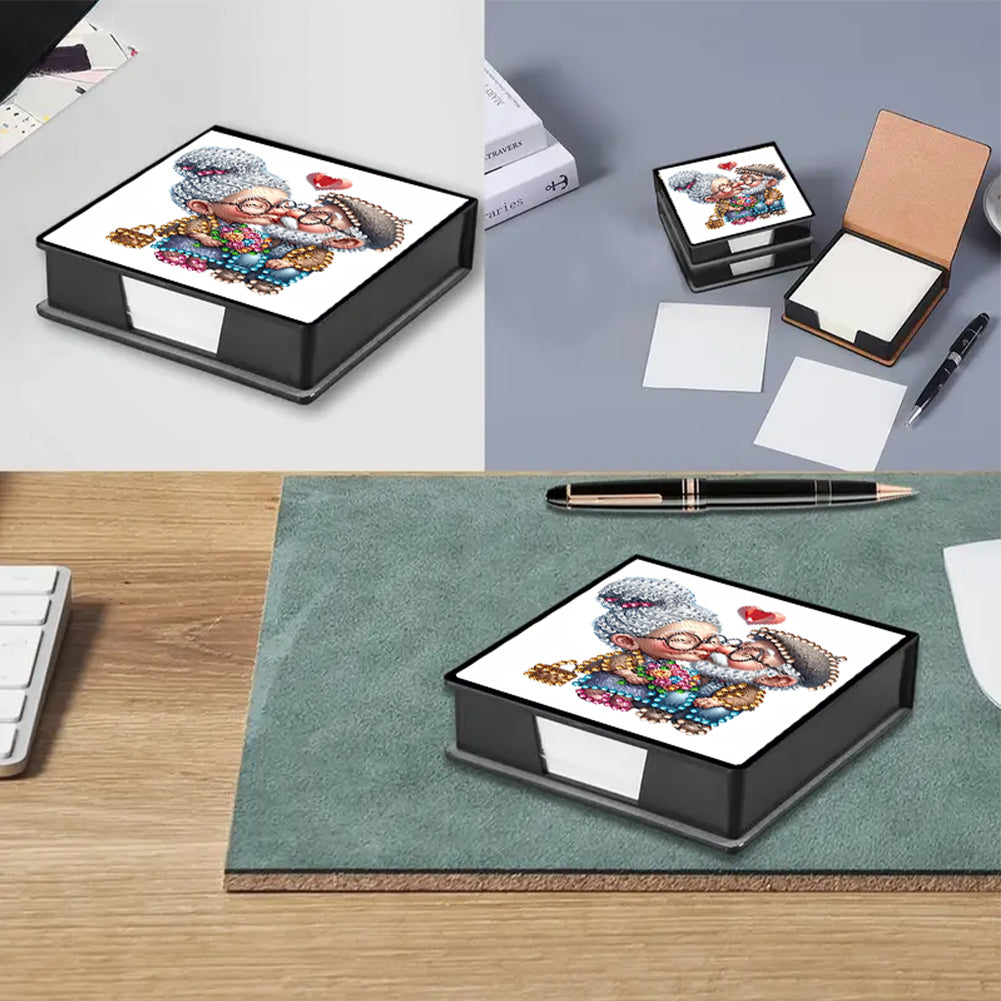 Leather 5D Diamond Painting Kit Note Box Diamond Art Notepad Box for Home Office