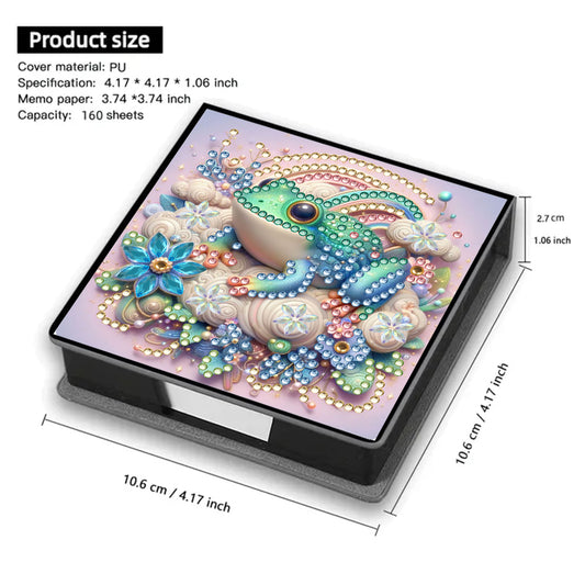 Leather 5D Diamond Painting Kit Note Box Diamond Art Notepad Box for Home Office