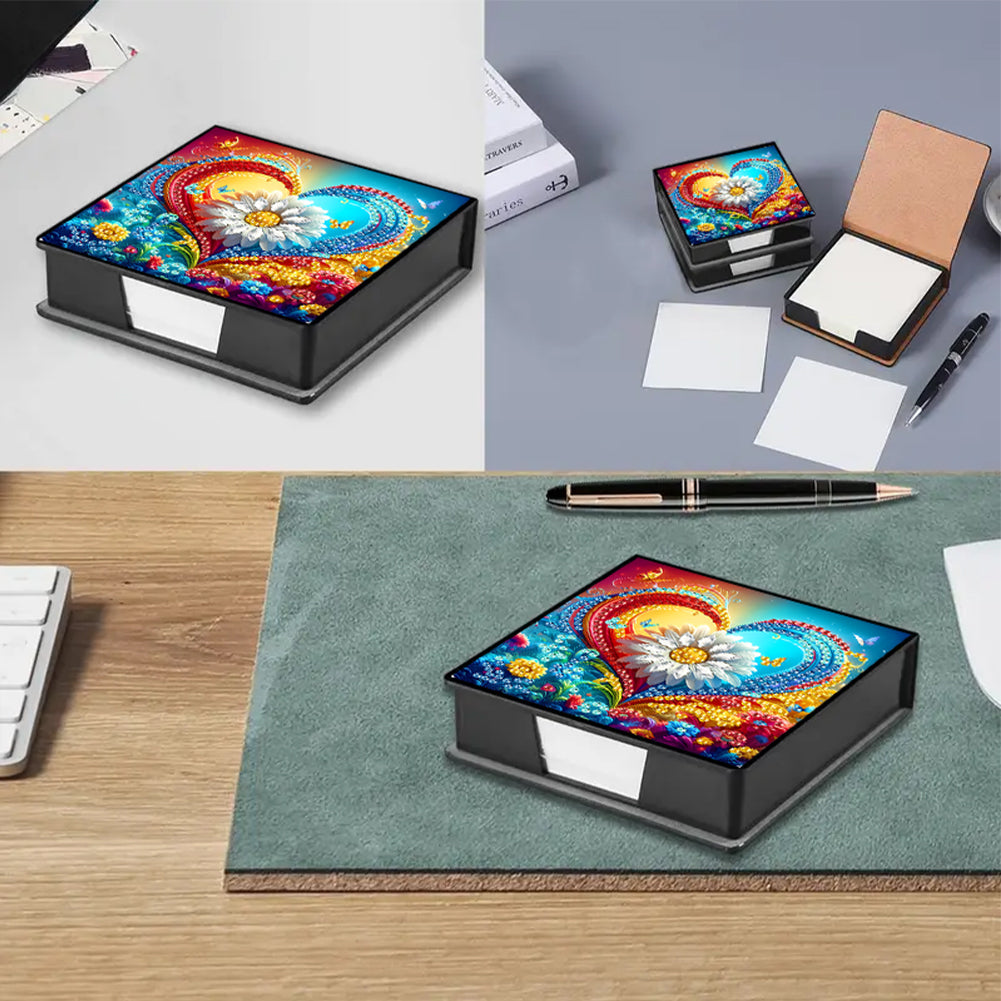 Leather 5D Diamond Painting Kit Note Box Diamond Art Notepad Box for Home Office