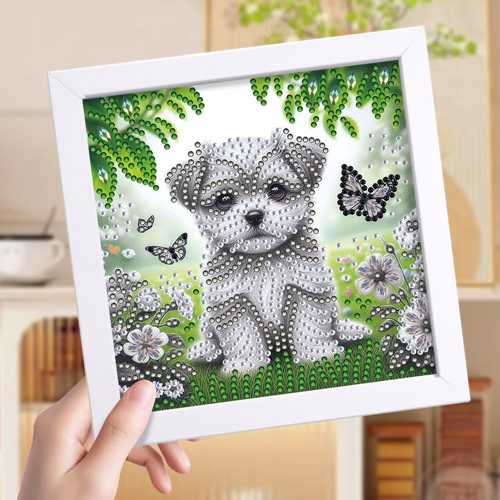 Puppy - Special Shaped Drill Diamond Painting 18*18CM