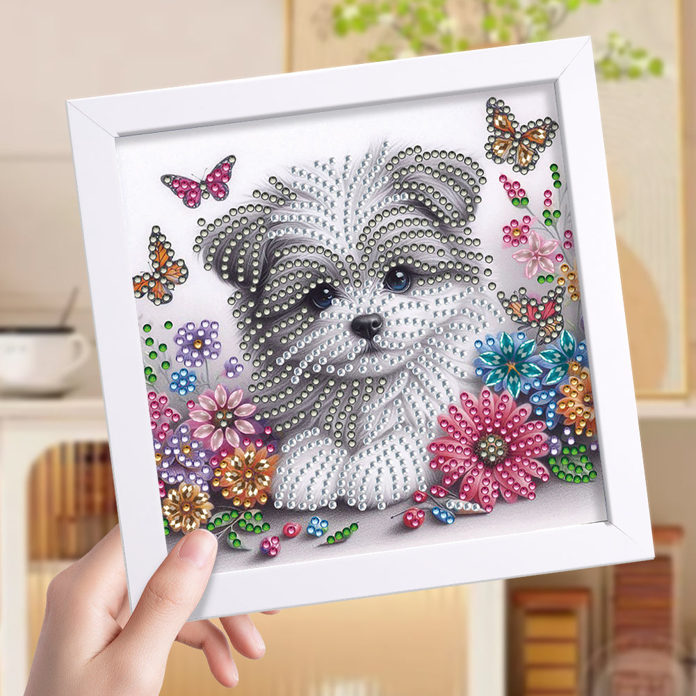 Dog - Special Shaped Drill Diamond Painting 18*18CM