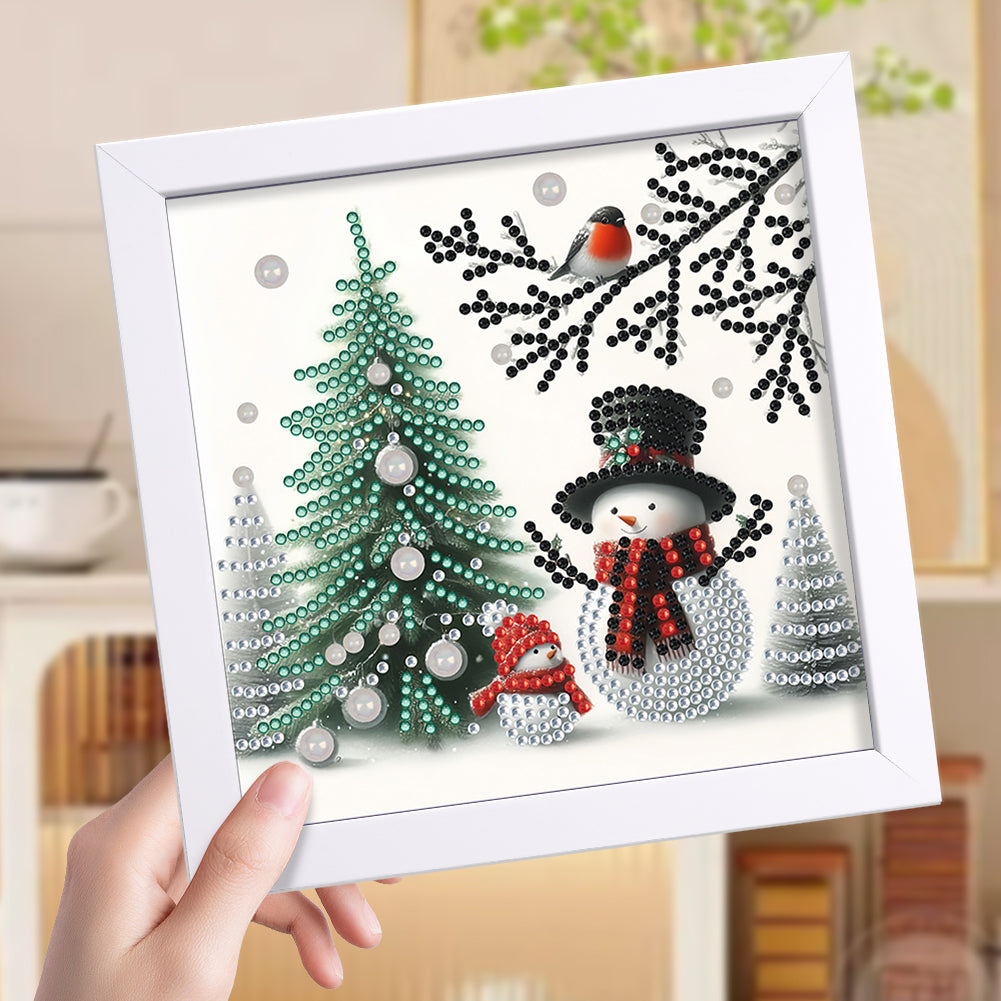 Christmas Snowman - Special Shaped Drill Diamond Painting 18*18CM