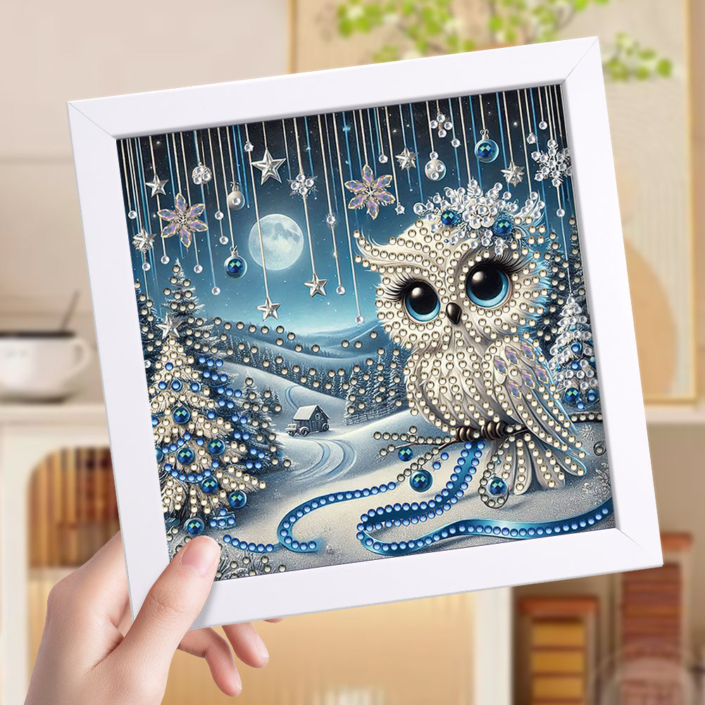 Owl - Special Shaped Drill Diamond Painting 18*18CM