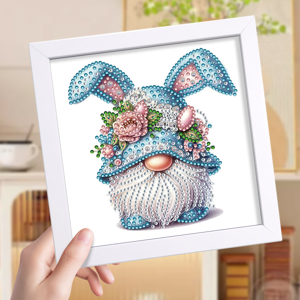 Bunny Ear Gnome - Special Shaped Drill Diamond Painting 18*18CM