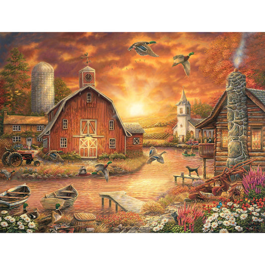 Rural House - Full Square Drill Diamond Painting 40*30CM