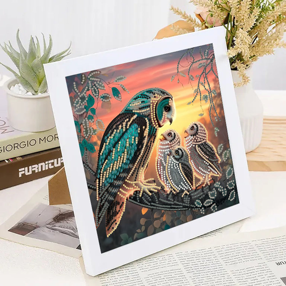 Owl - Special Shaped Drill Diamond Painting 30*30CM