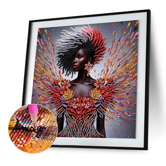 Elegant Black Beauty - Special Shaped Drill Diamond Painting 30*30CM
