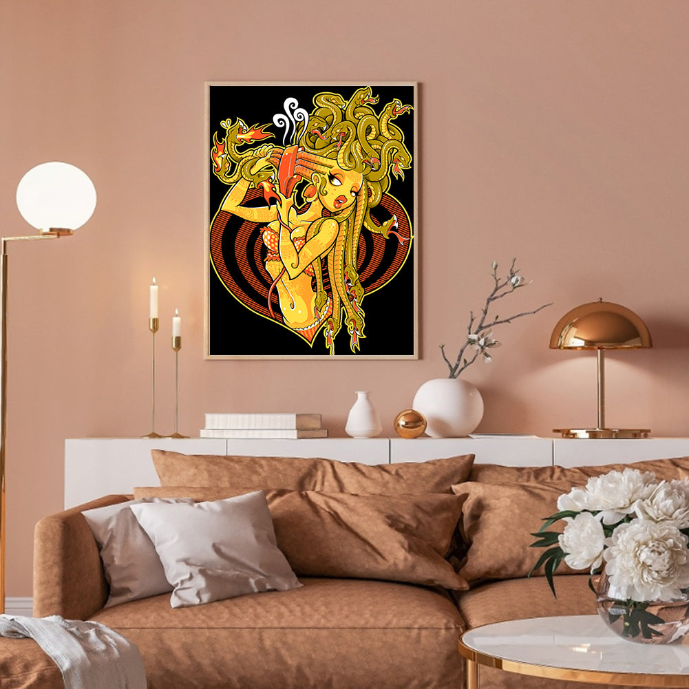 Medusa Girl - Full Round Drill Diamond Painting 30*40CM