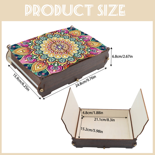 Diamond Painting Storage Box DIY 5D Diamond Painting Jewelry Box for Women Girls