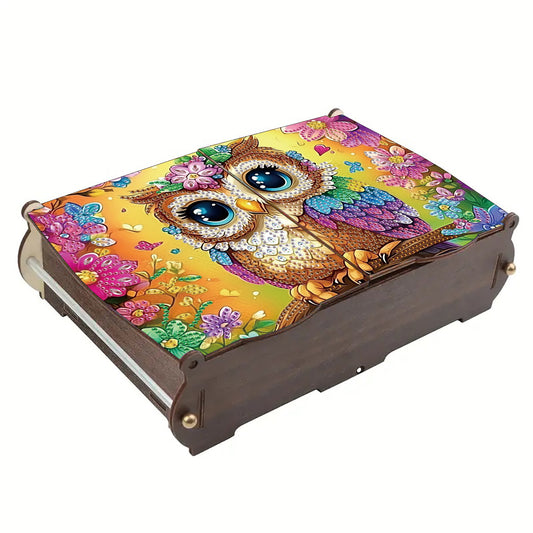 Diamond Painting Storage Box DIY 5D Diamond Painting Jewelry Box for Women Girls