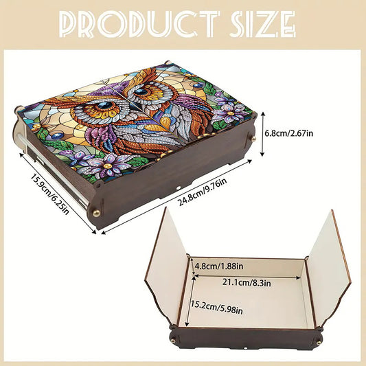 Diamond Painting Storage Box DIY 5D Diamond Painting Jewelry Box for Women Girls