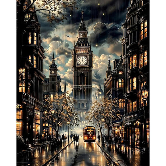 Big Ben - 11CT Stamped Cross Stitch 40*50CM