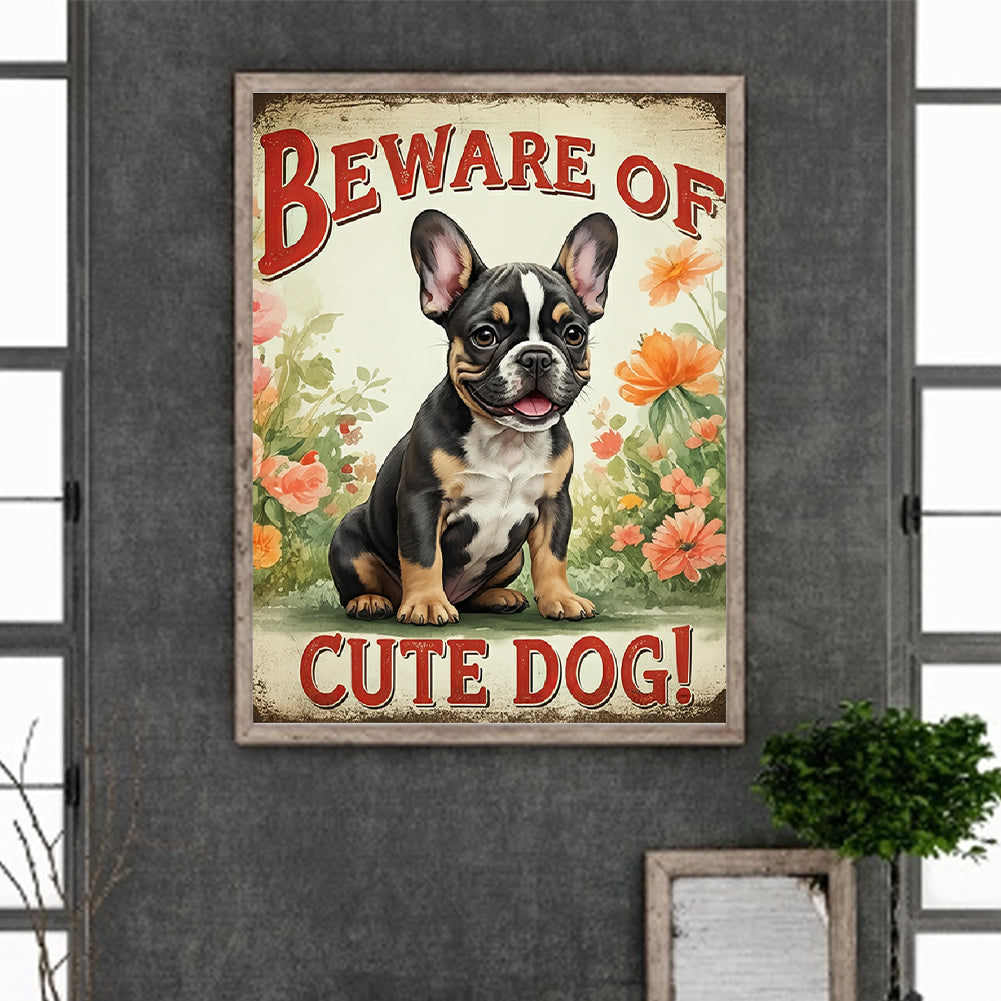 French Bulldog - Full Round Drill Diamond Painting 30*40CM