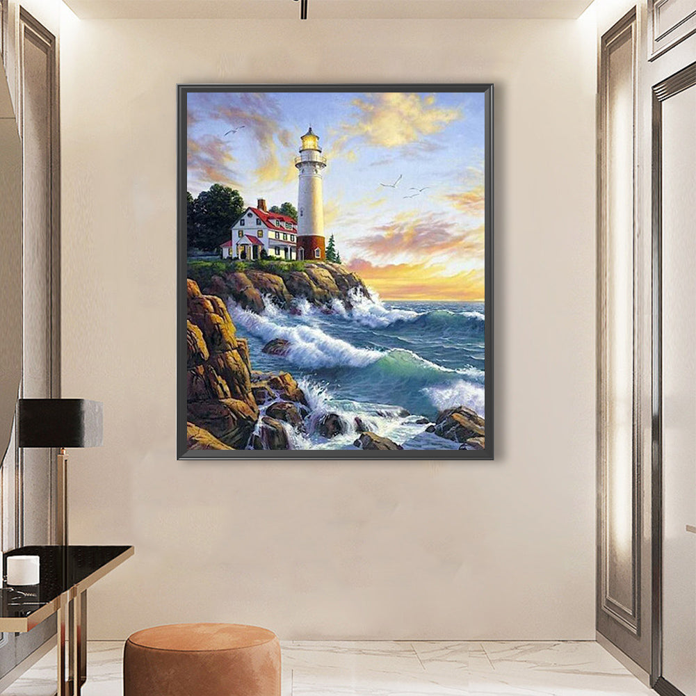 Lighthouse - Full Square Drill Diamond Painting 50*60CM