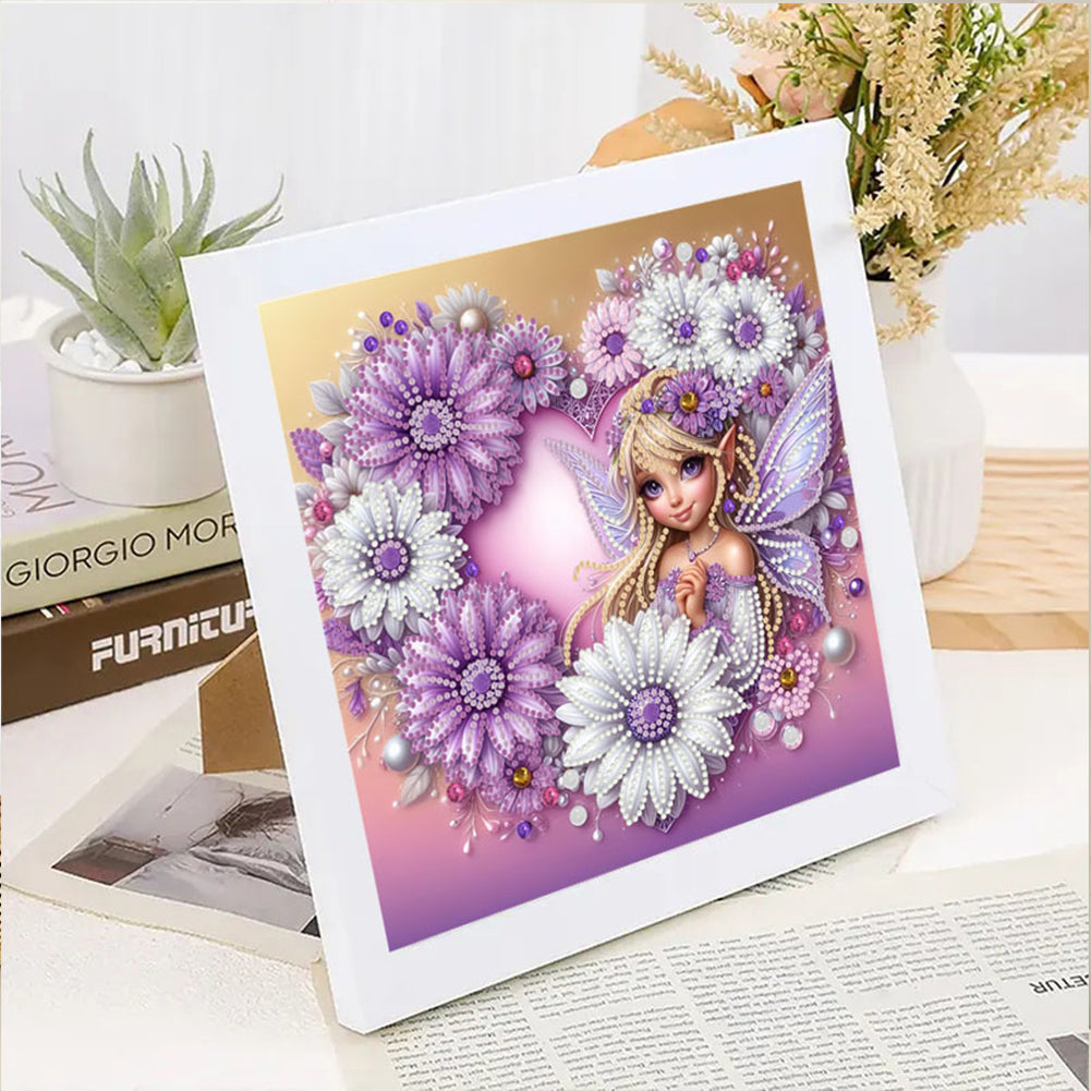 Flower Fairy - Special Shaped Drill Diamond Painting 30*30CM