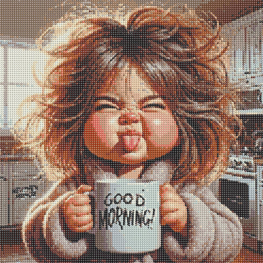 Cute Little Girl - Full Round Drill Diamond Painting 40*40CM