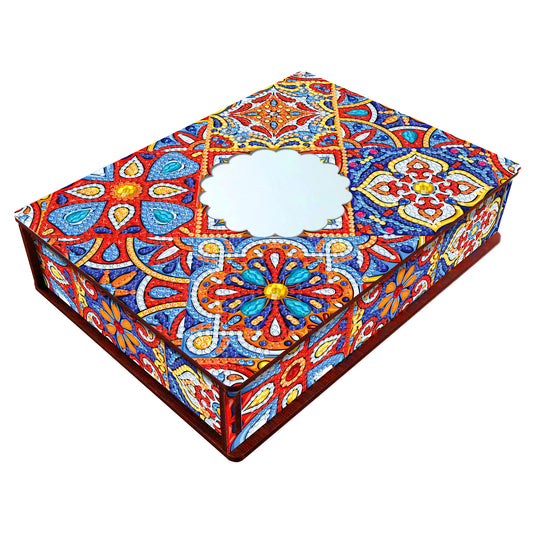 Diamond Painting Storage Box DIY 5D Diamond Painting Jewelry Box for Women Girls
