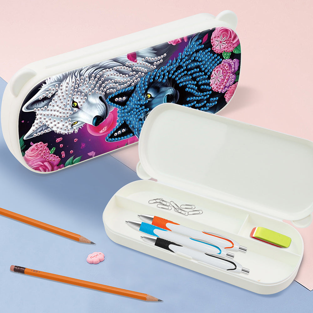DIY Diamond Painting Pencil Case for Pens Brushes Accessories Travel Pencil Case