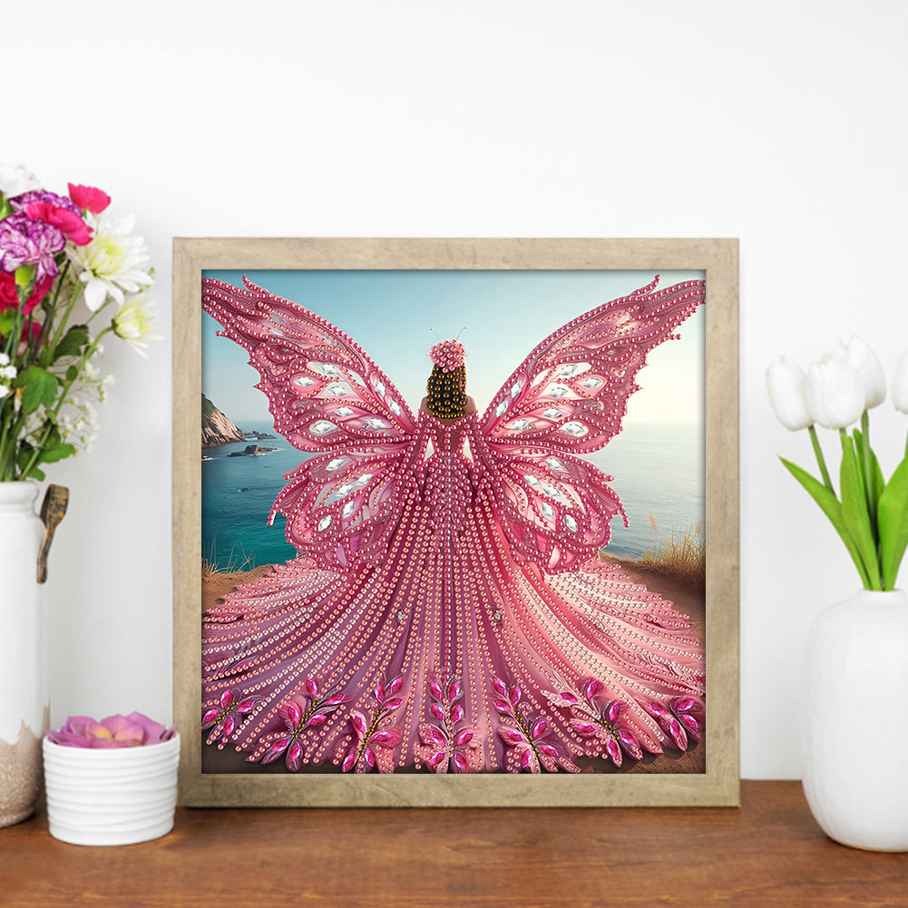 Winged Angel Girl - Special Shaped Drill Diamond Painting 30*30CM