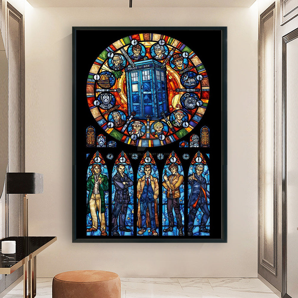 Doctor Who Telephone Booth - 11CT Stamped Cross Stitch 40*60CM