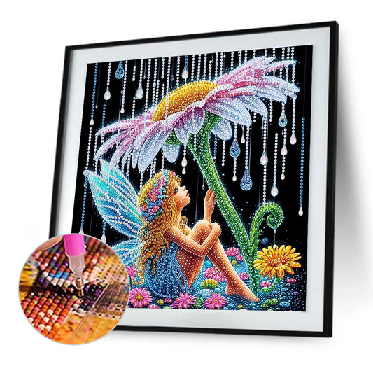Daisy Elf Girl - Special Shaped Drill Diamond Painting 30*30CM