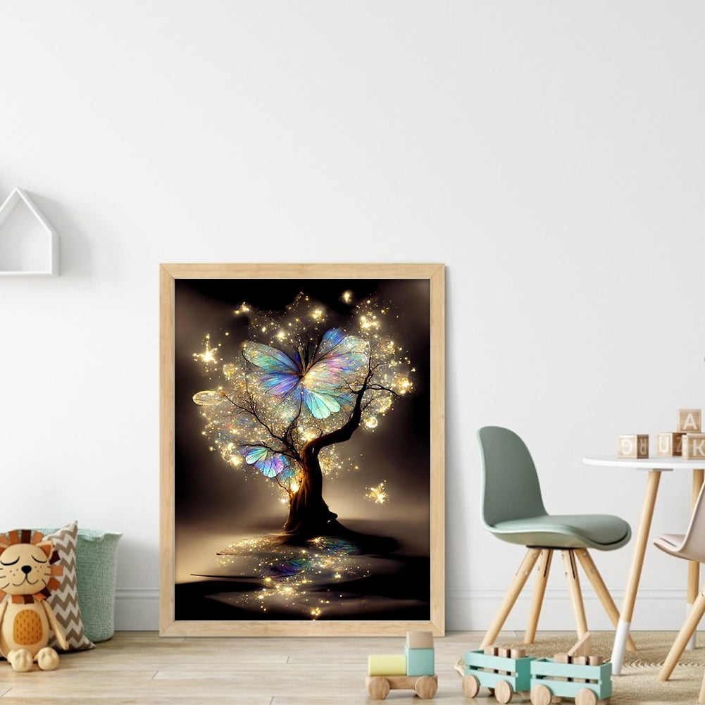Butterfly Tree Of Life - 11CT Stamped Cross Stitch 40*55CM