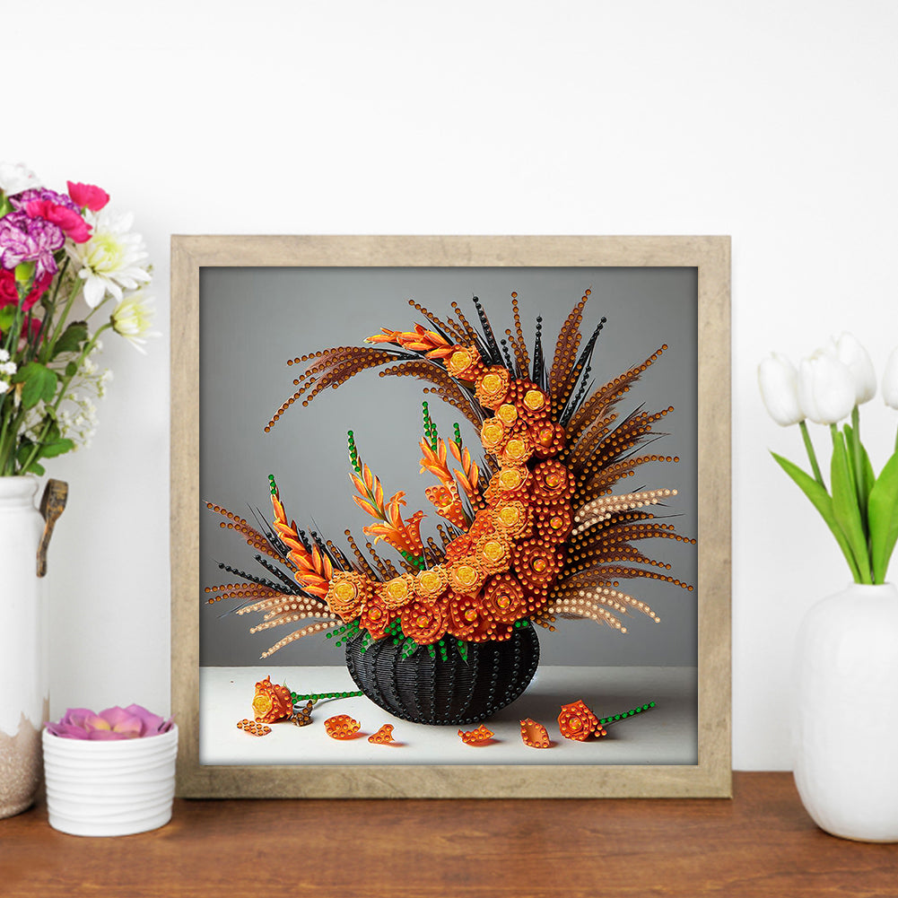 Flower Basket - Special Shaped Drill Diamond Painting 30*30CM