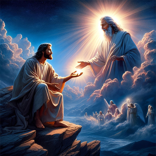 Jesus And Priest - 11CT Stamped Cross Stitch 40*40CM